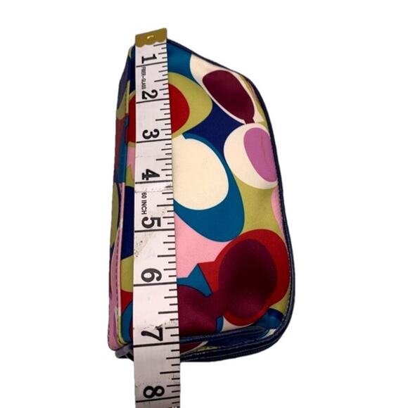 COACH Multi-color Nylon Cosmetic Case Make up Bag Pouch - Picture 7 of 8